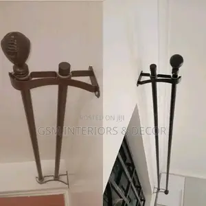 Local or Jua Kali Curtain Rods Black