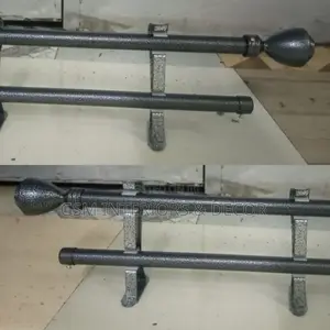 Silver Curtain Rods Jua Kali Coated