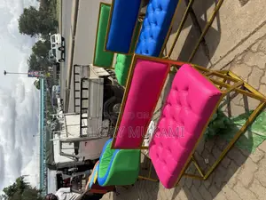 Pink Green Blue Waiting Bench