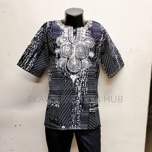 Black and White Shirt With Embroidery