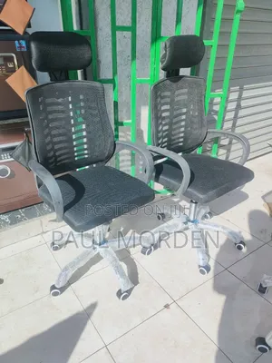 Modern Black Office Headrest Chair