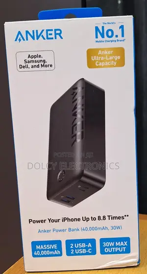 Anker 347 Power Bank | 40000mah, 30w – A1377h11- Black