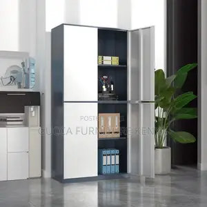 Cabinets: Bend-Resistant Steel 4-Door Storage Cabinet