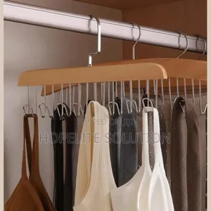 Wooden Plank With 8 Hook Hanger