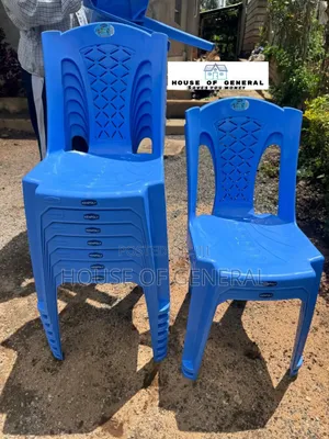 Bblue Armless Kenpoly Plastic Chair