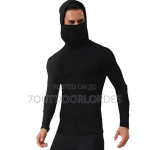 Hooded Compression Tshirt – Baselayer Running, Gym Fitness