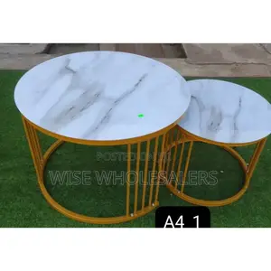 New Model Luxury Pure Marble Top Nesting Coffee Tables