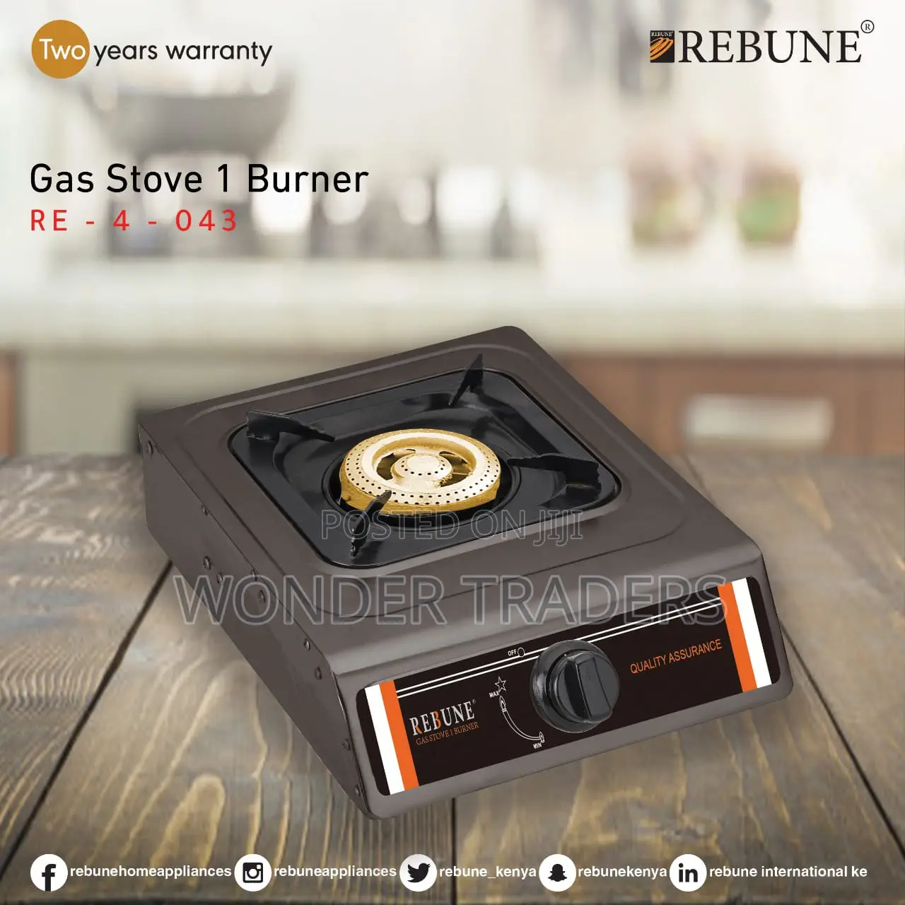 Rebune Stainless Steel Single Burner .