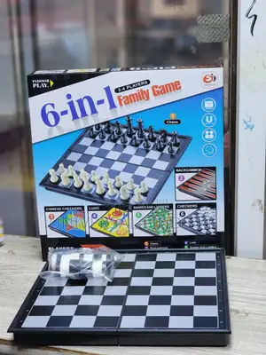 6in1 Board Game Chess,Checkers,Ludo, Backgammon ,Snake 