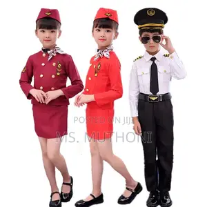Professional Children's Flight Attendant Cosplay Costume*