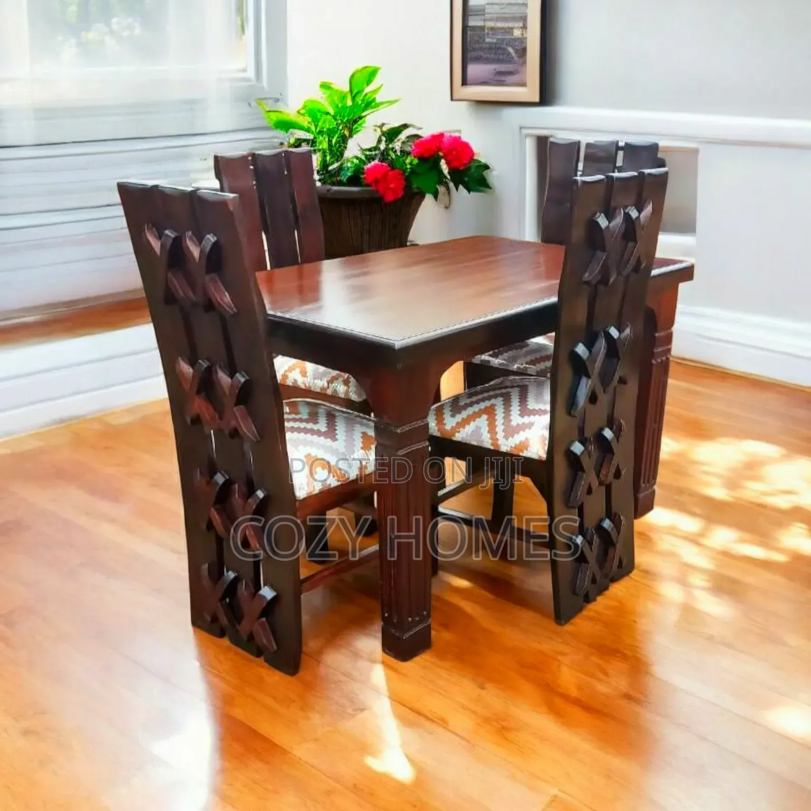 Dining Table, a Well Designed Walnut Brown Dining Table