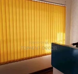 Yellow Perfect Fit and Streamlined Vertical Office Blinds