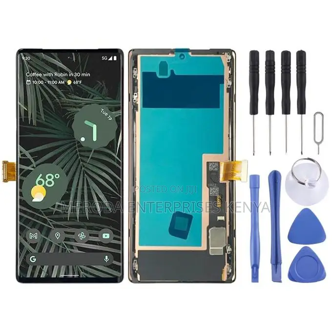 Material LCD Screen With Frame for Google Pixel 6 Pro G