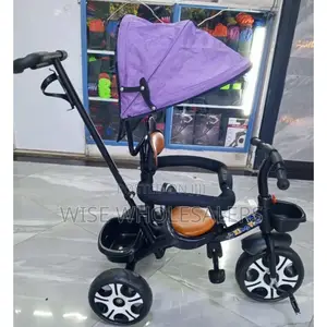 Convertible Kids Tricycle With Canopy and Push Handle