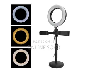 Live Streaming Desk Selfie Ring Light Stand Phone Holder