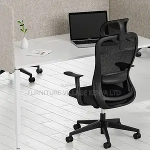 Office Chair:Lumbar-Supported Study Chair With Headrest