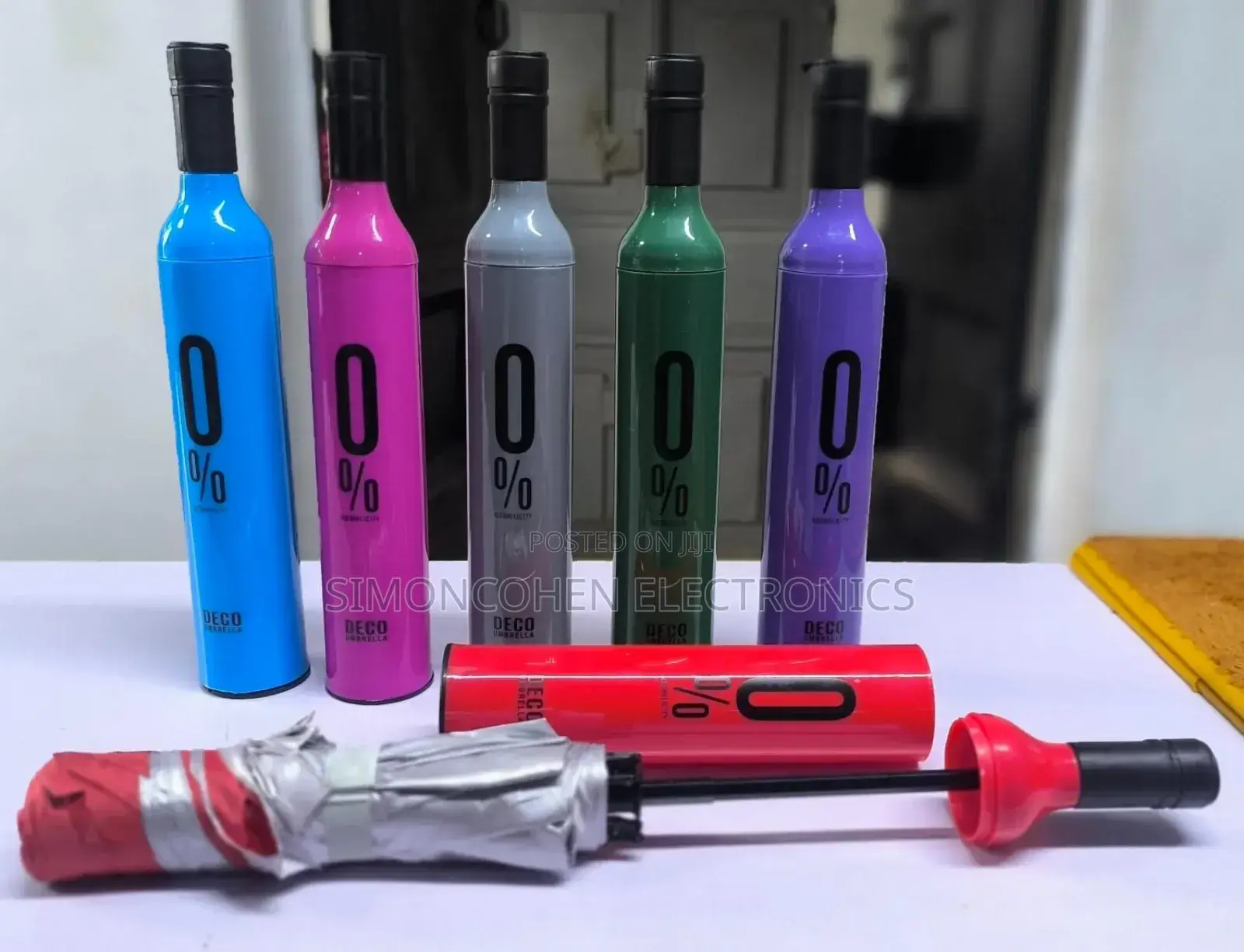 Mini Compact Wine Bottle Shape Foldable Umbrella
