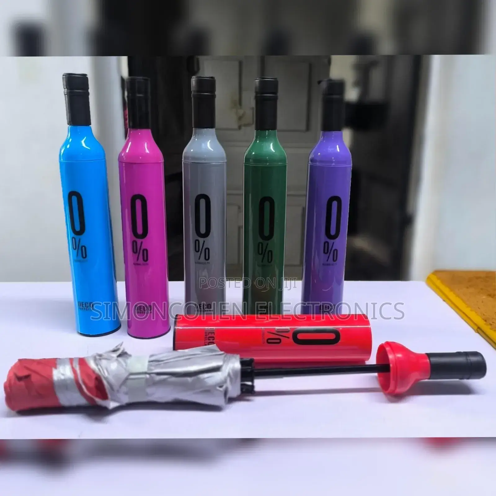 Mini Compact Wine Bottle Shape Foldable Umbrella
