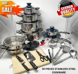 30pcs Stainless Steel Cookware Heavy Duty