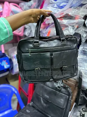 Multi Pockets Black Men's Laptop Bags/Documents/Should Bag