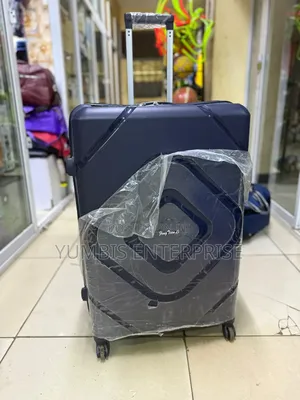 Navy Blue Large Size Rubber Pp 75cm Height Suitcase