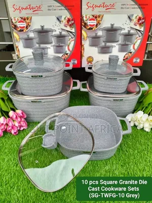 *10pcs Square Granite Cookware Set*