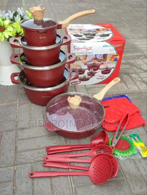 Red*21pcs Signature Cookware Set*
 Stainless