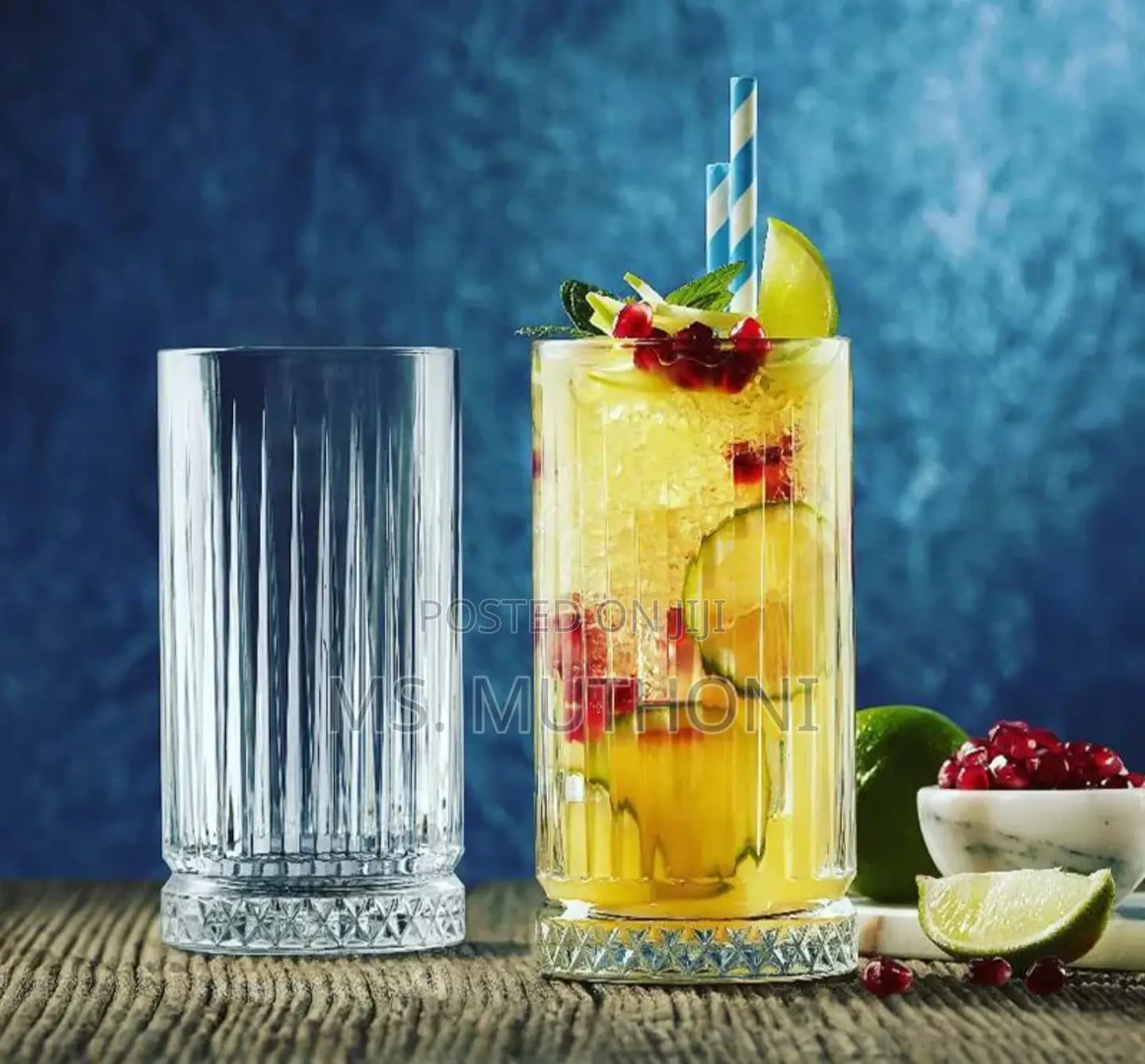 Classical Engraved Ribbed Glassware Crystal Glasses