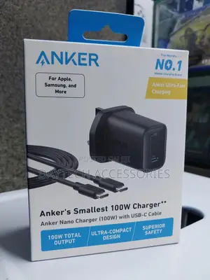Anker Nano Charger 100w With Usb-C Cable