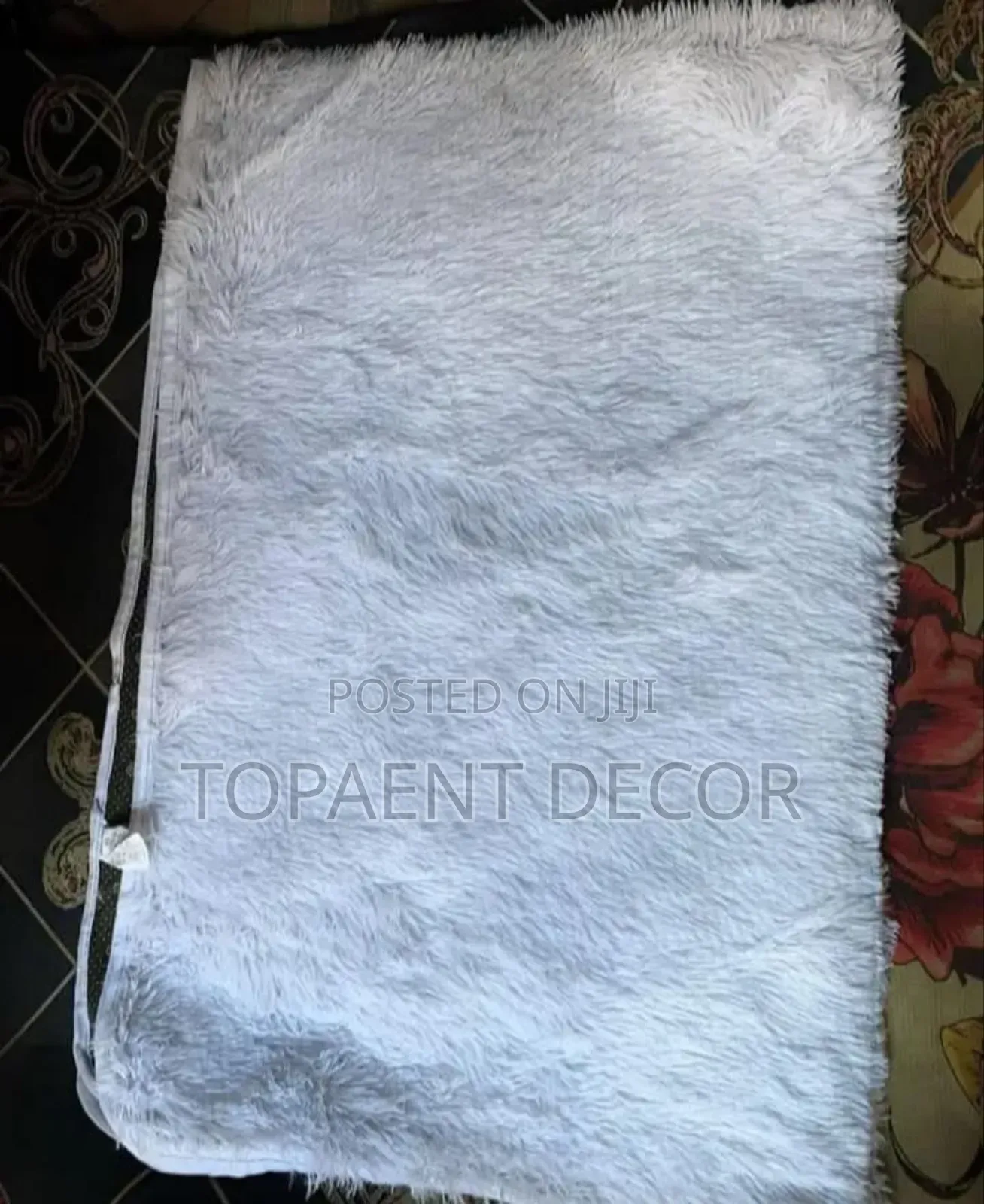 White Good Looking Fluffy 7 By 8 Warm Carpet