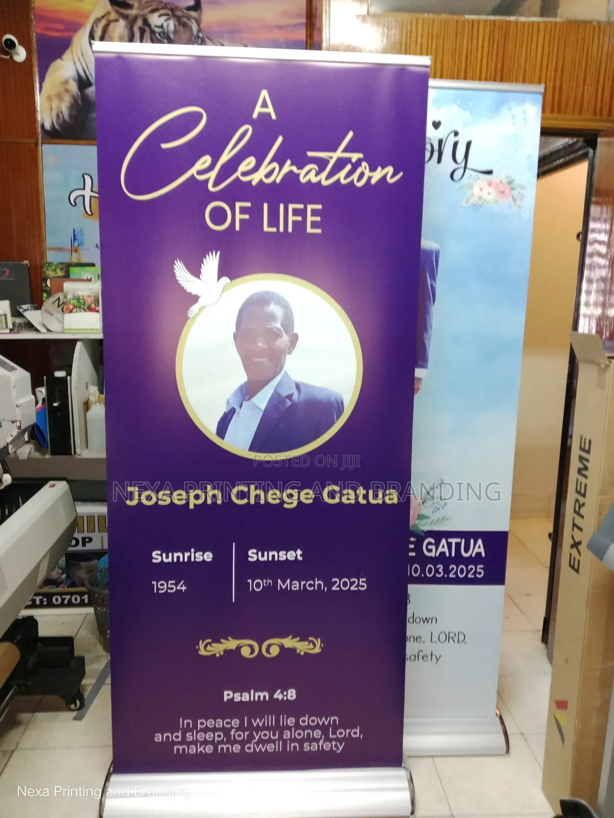 Banner Standing Banner for Burials