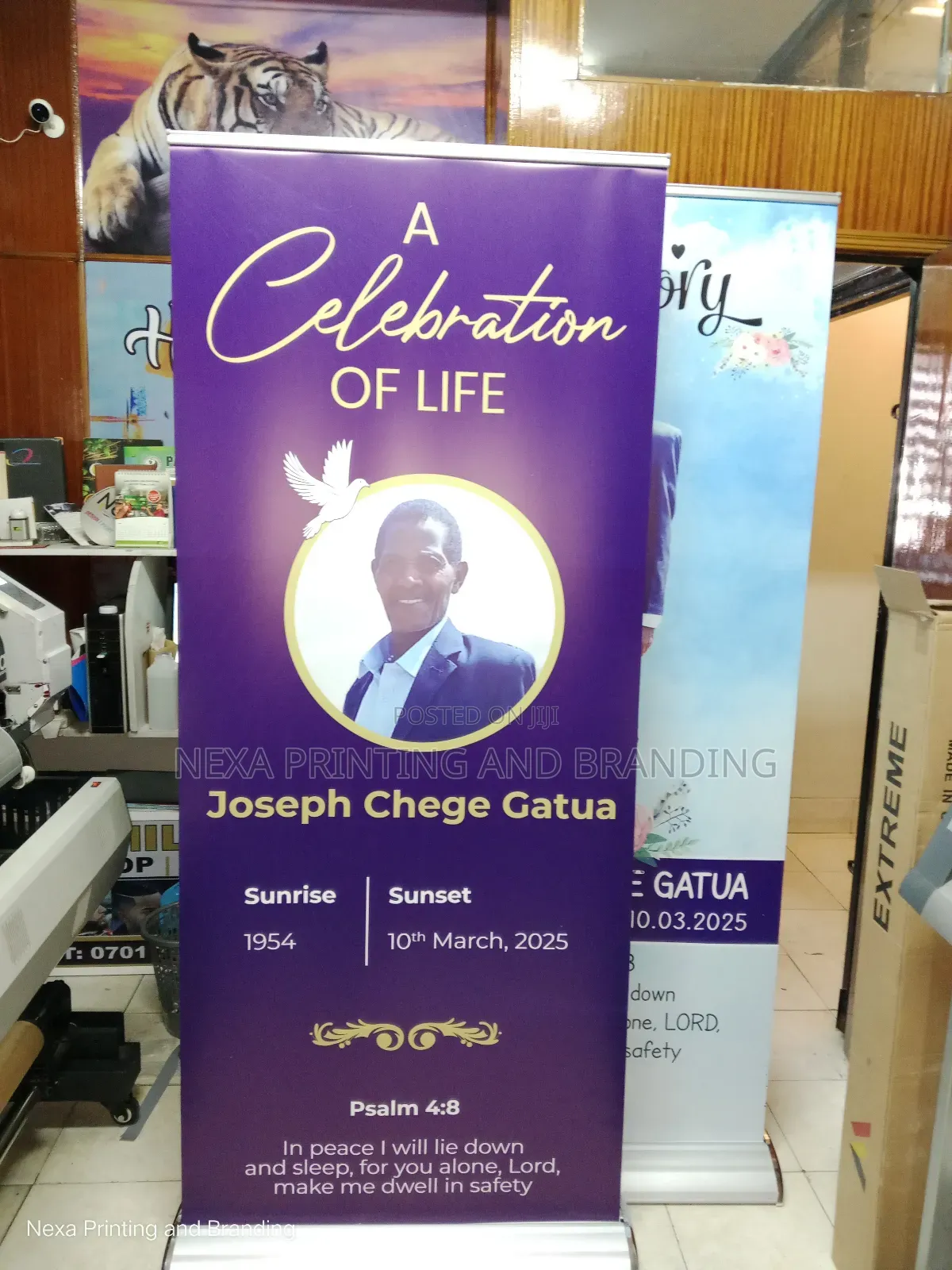 Banner Standing Banner for Burials