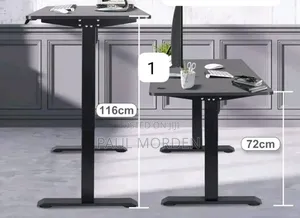 Black Electric Adjustable Height Table