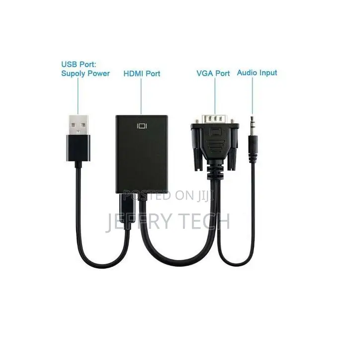 Vga to Hdmi Converter Adapter Cable With Audio Output