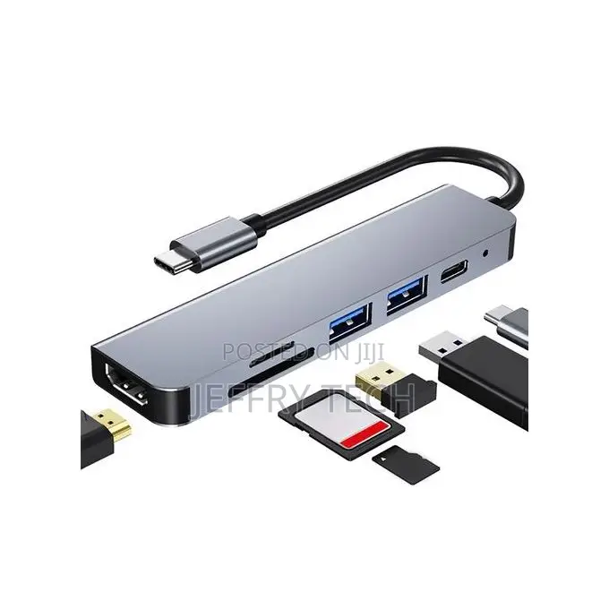 6 in 1 Usb-C / Type-C Multifunctional Hub Docking Station