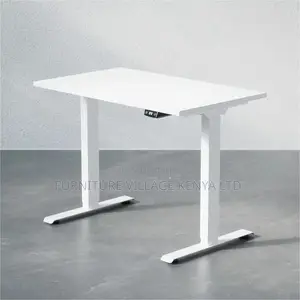 Office Desk:120cm Ergonomic Electric Wood White Office Desk