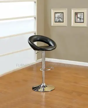 Office Stool: Office Sleek Pedestal-Base Adjustable Stool