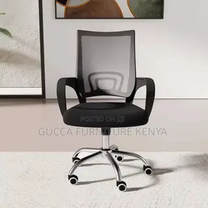 Office Chair:Swivel Chair Mesh Fabric Breathable Backrest