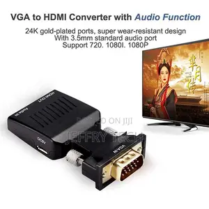 Portable Vga to Hdmi Adapter/Converter With Audio