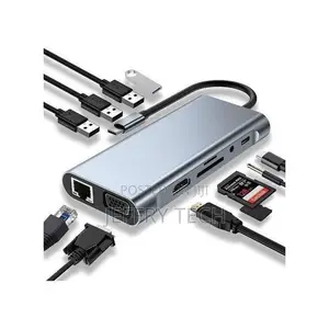 Usb C Hub, Usb C Adapter 11 in 1 Dongle With Hdmi, Vga