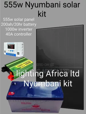 Modern 555w Complete Nyumbani Solar Kit + 200ah/20hrs Gel Battery