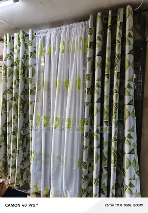 Green Curtains Available With It's Matching Sheer New Stock