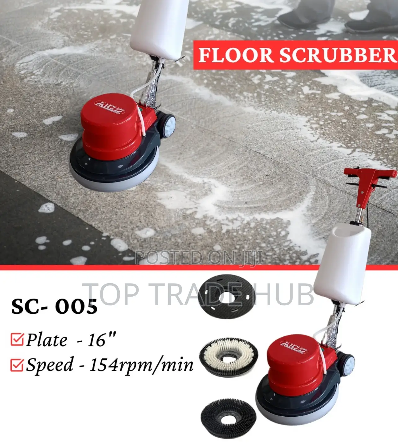 Aico Sc-005 Floor Scrubber 16 Plate 1200w