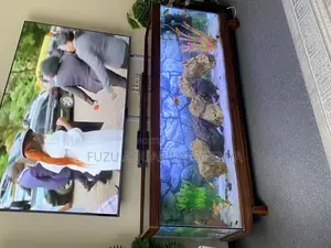 Mvule Solid Wood Tv Stand Aquarium – Luxury Meets Nature