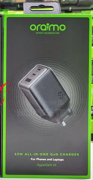 Oraimo Hypergan 65 *65w* Phone and Laptop Charger