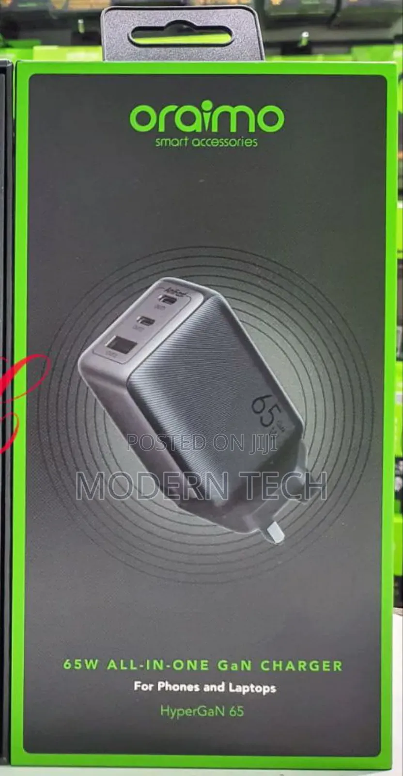 Oraimo Hypergan 65 *65w* Phone and Laptop Charger