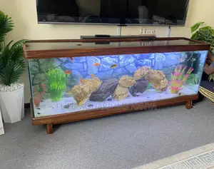 Timeless Mahogany Tv Stand Aquarium – Complete
