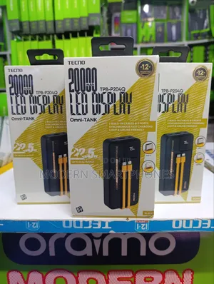 Tecno 20000mah Powerbank 22.5w Fast Charging