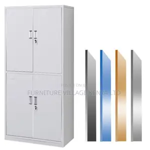 Cabinets:Adjustable-Shelf Office Storage Unit With 4-Doors