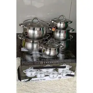 Stainless Steel Edenburg Cookware Set 12 Pieces